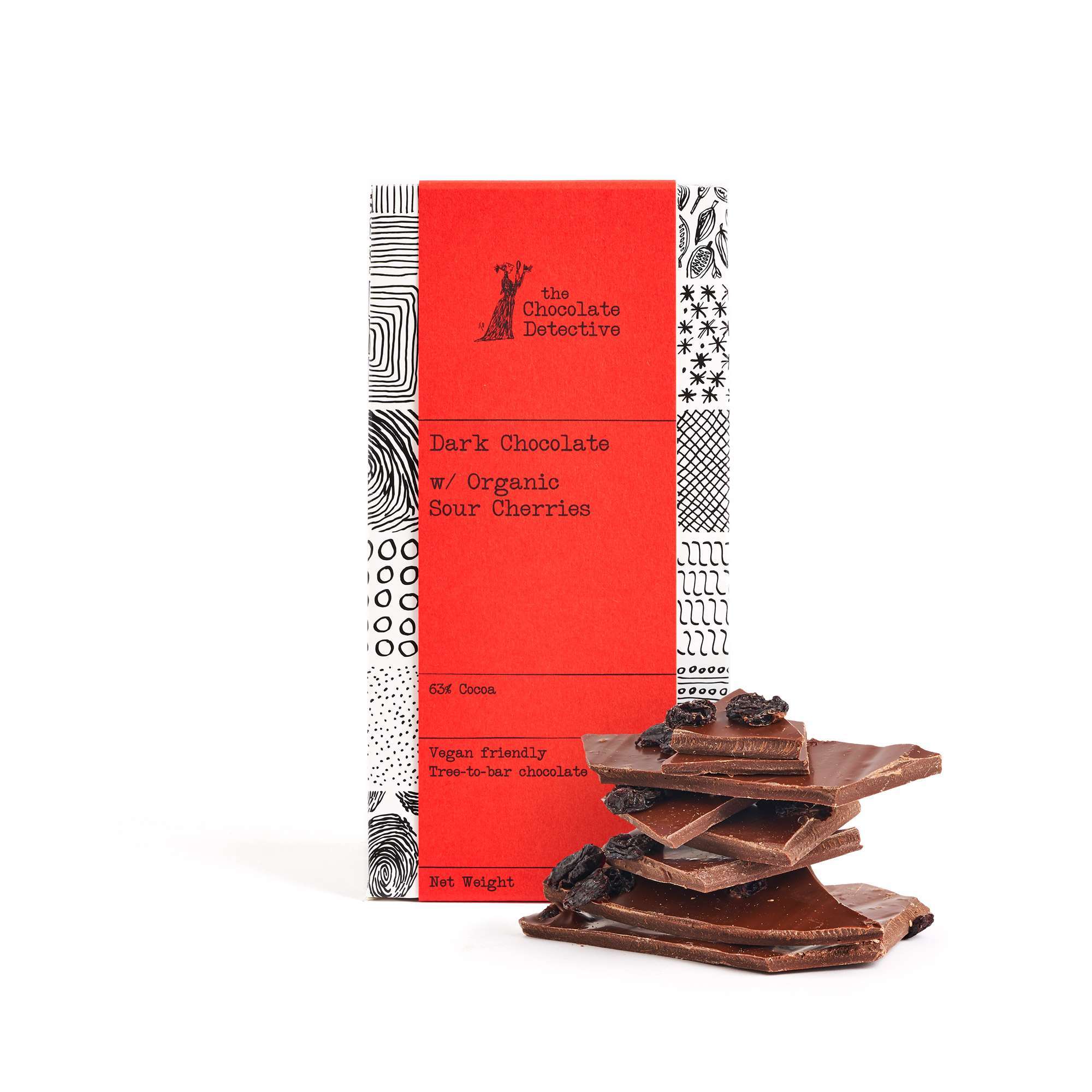 Dark Broken Chocolate with Whole Sour Cherries