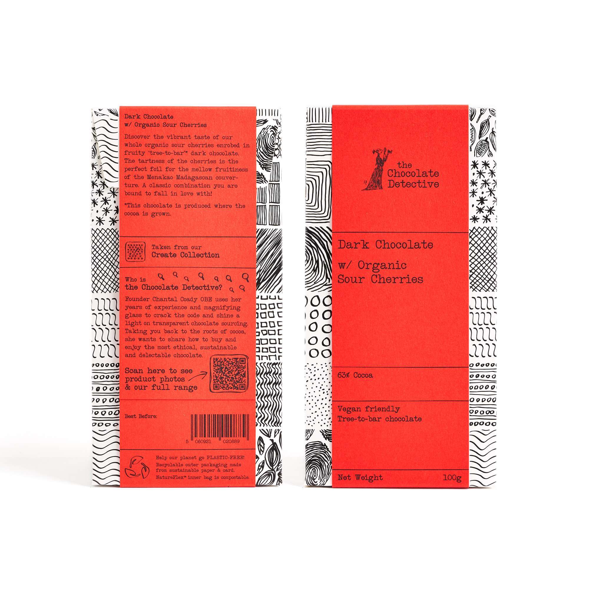 Dark Broken Chocolate with Whole Sour Cherries - Image 2